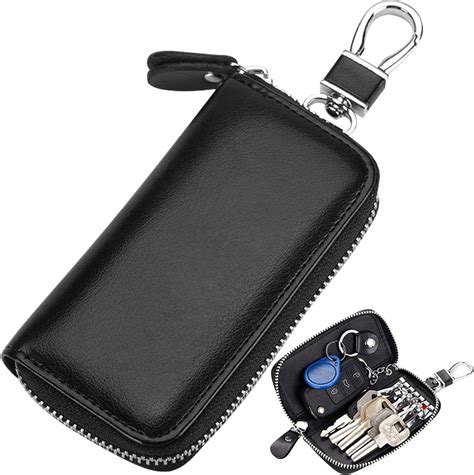 Amazon Buffway Car Key Case Genuine Leather Car Key Chain Keychain