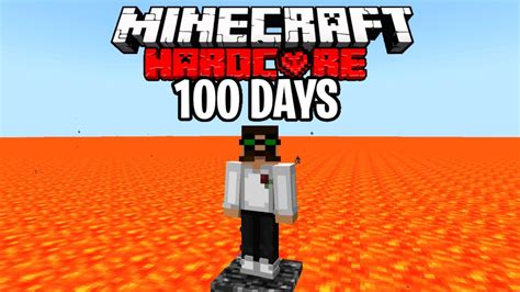 I Survived 100 Days In Hardcore Minecraft In A Lava Only World Heres