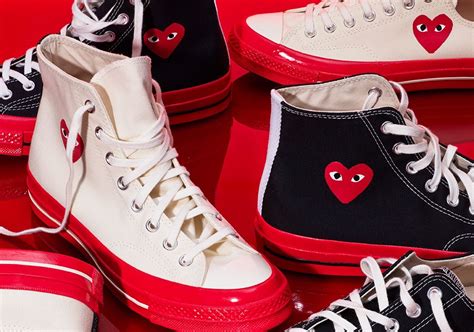 Play Comme Des Gar Ons X Converse Chucks Get A Red Bottom