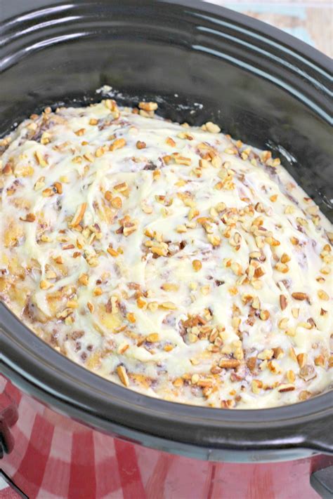 Crock Pot Cinnamon Roll Casserole My Heavenly Recipes