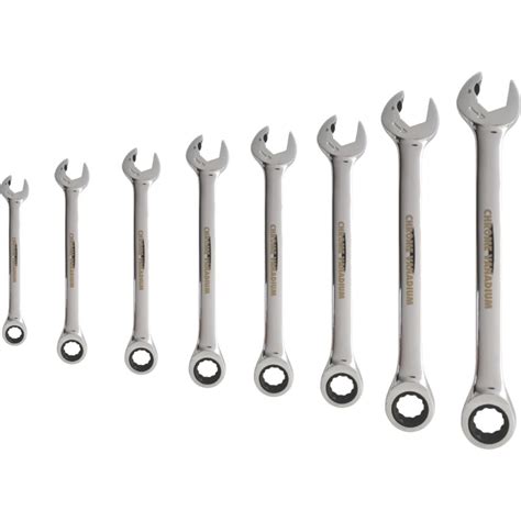 Kennedy Ratchet Combination Spanner Set Mm Set Of Chrome