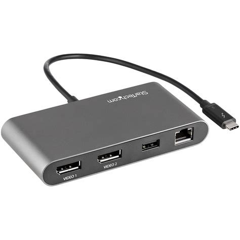 StarTech.com Thunderbolt 3 Mini Dock - Portable Dual Monitor Docking ...