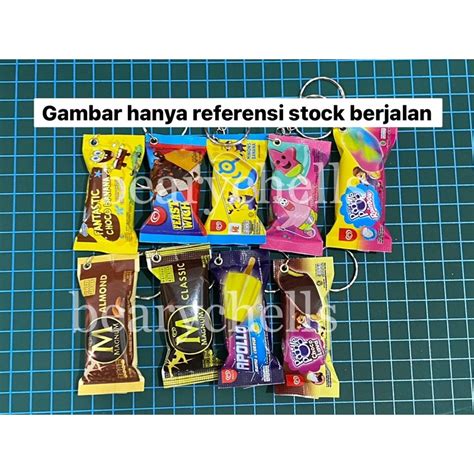 Jual Ready Ganci Snack Gantungan Kunci Miniatur Snack Kopi Teh Susu