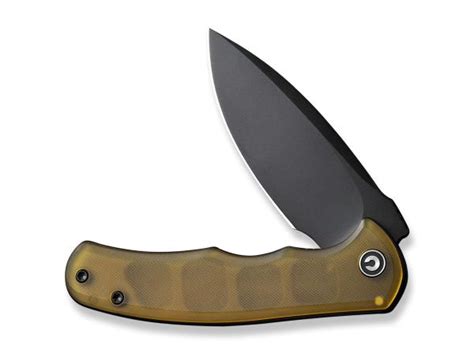 Civivi Mini Praxis Ultem Amber Black Folding Knife Hristo Airsoft Store