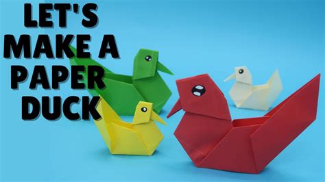 Origami Duck How To Make An Easy Paper Duck Youtube