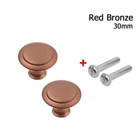 Bronze Rouge De Mm Boutons De Meuble Ronds Lot Poign E De