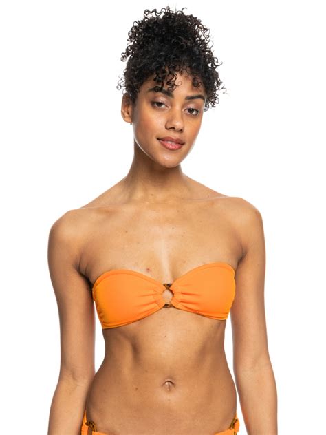 Color Jam Bandeau Bikini Top For Women Roxy