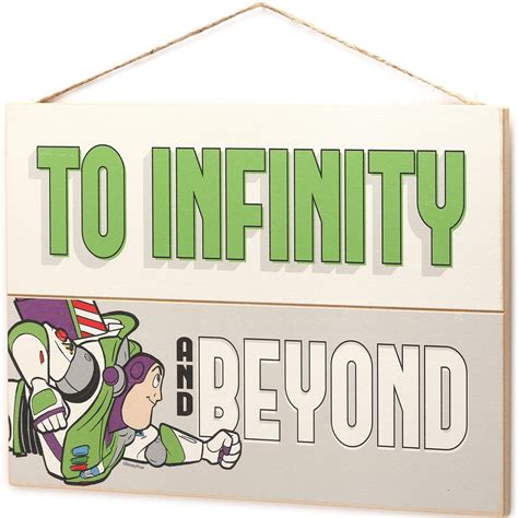 Open Road Brands Disney Pixar Toy Story Buzz Lightyear Hanging Wood Wall Decor To Infinity And