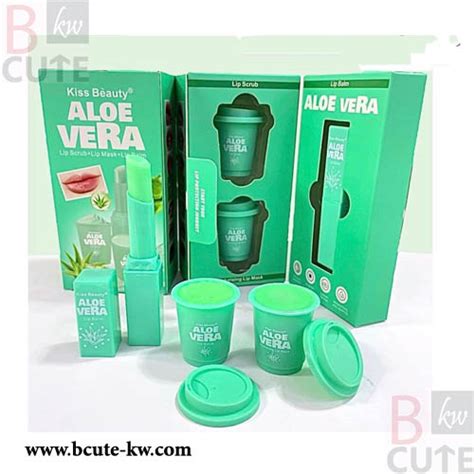 Kiss Beauty Aloe Vera Lip Scrub Lip Mask Lip Balm Kit Bcute Kw