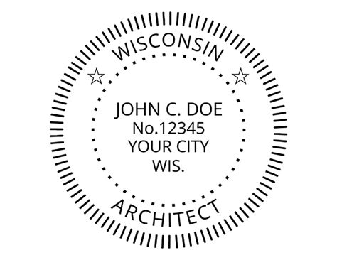 Wisconsin Architect Rubber Stamp Rubber Stamp Warehouse