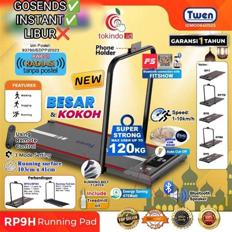 Jual Treadmill Twen RP9H Treadmil Elektrik Listrik Walking Pad Running