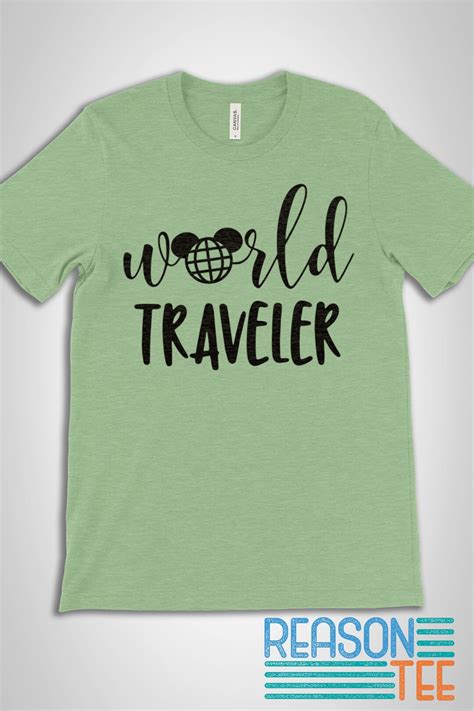 World Traveler Shirt Epcot Shirt Disney World Shirt Custom Disney