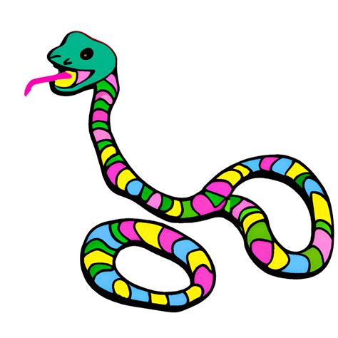 Colorful Snake Cartoon · Creative Fabrica