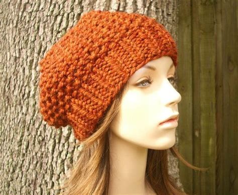 Hand Knit Beret Chunky Knit Hat Womens Hat Mens Hat Winter Hat