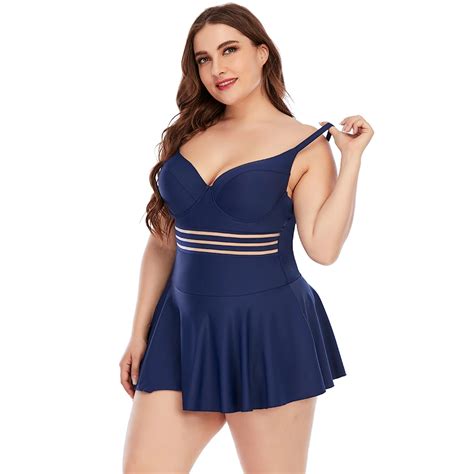 3xl Plus Size Roupas De Banho Vestir Um Maiô Mulheres Grandes Completo