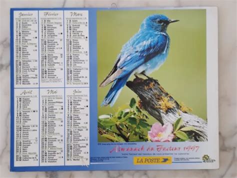 ALMANACH DU FACTEUR Calendrier De La Poste PTT 1997 Oller Oiseaux