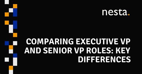 Comparing Executive Vp And Senior Vp Roles Key Differences Nesta Hk