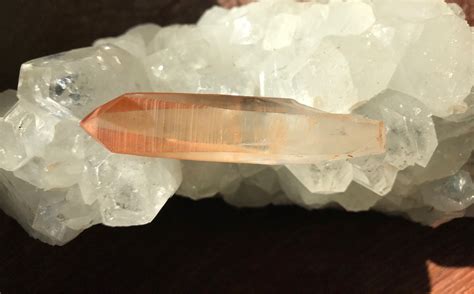 Orange Lemurian Seed Quartz Raw Deep Striations Keys Mine Fresh