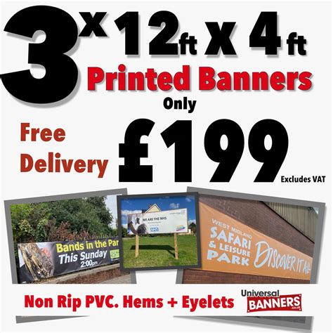 Banner Bundle Three 6ft X 3ft Custom Outdoor Banner Printing Uk