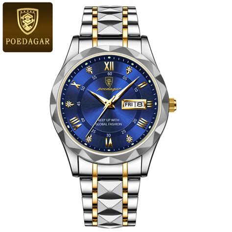 Poedagar Top Brand Luxury Man Wristwatch Waterproof Luminous Date Week