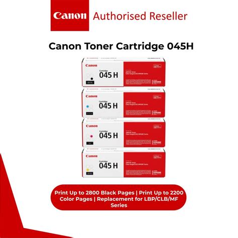 CANON Cartridge 045H CRG 045H Toner Cartridge Black Cyan Magenta