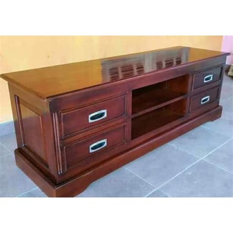 Jual Meja Tv Bufet Kayu Jati Indonesia Shopee Indonesia