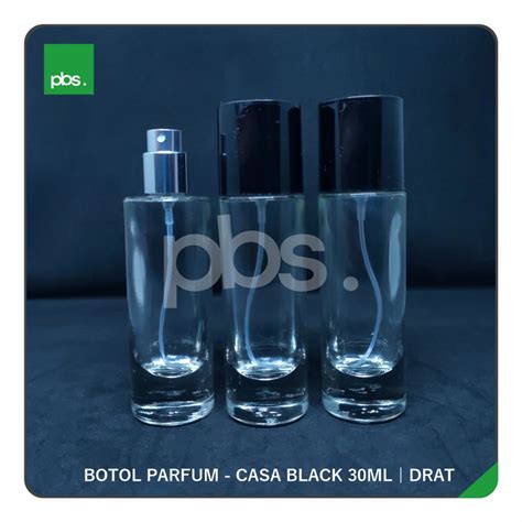 Jual Botol Parfum Casa Polos 30ml Drat Tutup Hitam Spray Silver