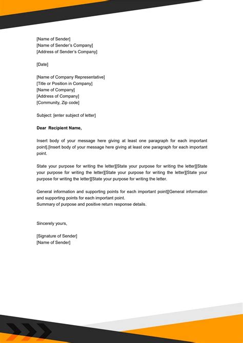 PDF of Yellow Business Letter.pdf | WPS Free Templates