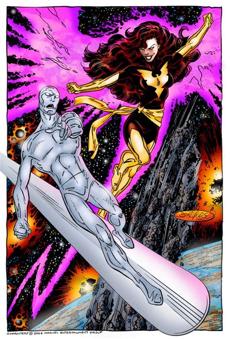 Silver Surfer And Dark Phoenix John Byrne By Xts On Deviantart In