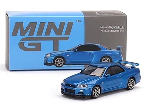 Nissan Skyline Gt R R V Spec Ii Bayside Blue Mini Gt Eur