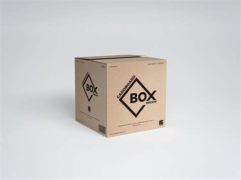 Free Square Cardboard Box Mockup — Free Mockup World