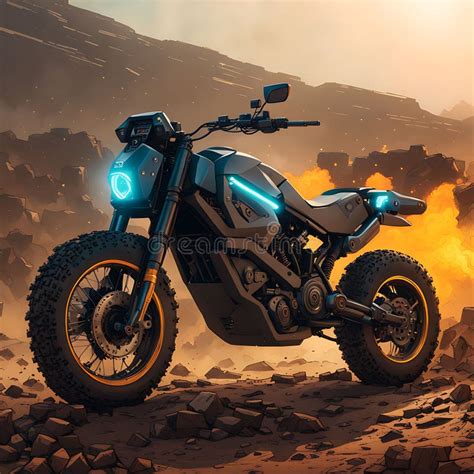 Cyberpunk 2077 Inspired Minimalist Off Road Electric Motorbike Hyper