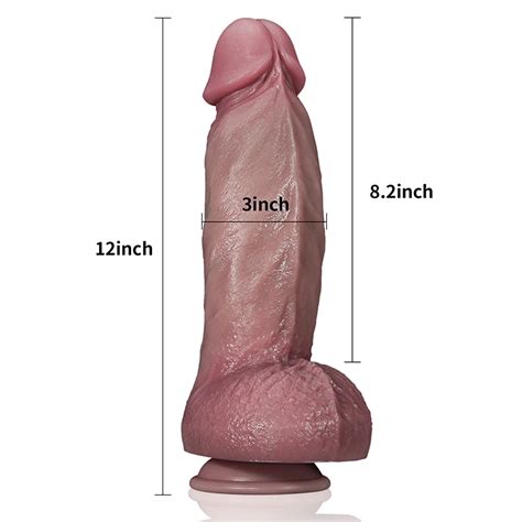 Lifelike Large Glans Silicone Thick Dildo Hugedildo