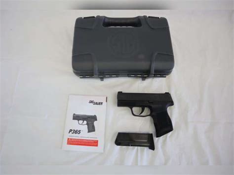 Sig Sauer P365 9mm Pistol W 2 Clips And Case Matthews Auctioneers