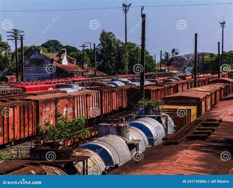 Train Shunting Yard In The Old RubiÃ£o Junior Railway Station In