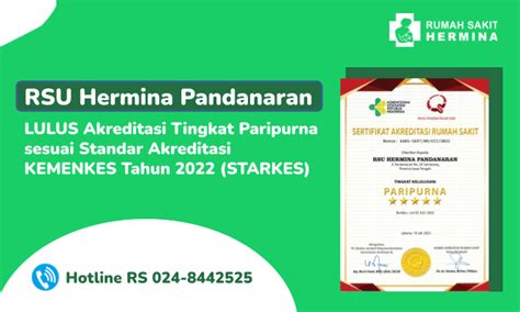 Hermina Hospitals Rsu Hermina Pandanaran Lulus Akreditasi Paripurna