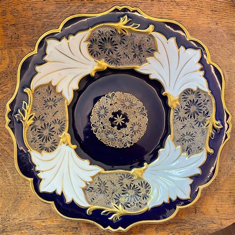 Gorgeous Vintage Echt Weimar Kobalt Blue Platter Made In Germany In 50s