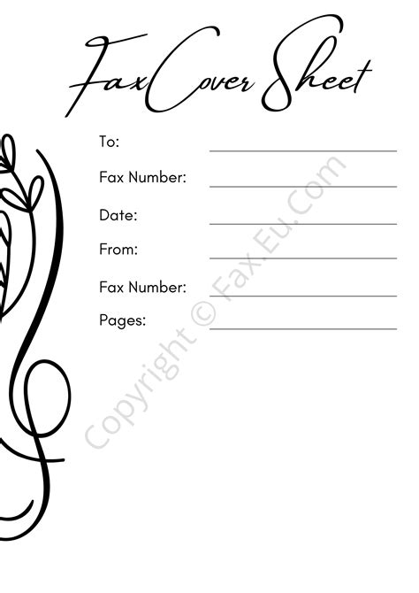 Elegant Fax Cover Sheet Printable And Editable Free Fax Cover Sheet