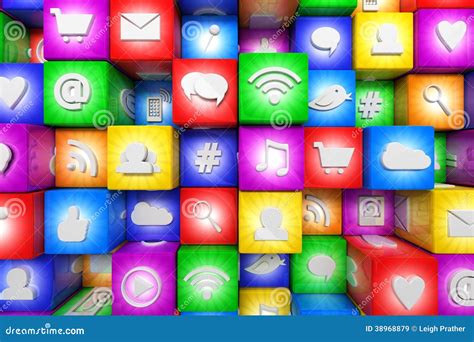 Colorful Social Media Icons Stock Illustration Illustration Of Email