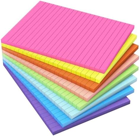 Amazon Eoout Pack Lined Sticky Notes X Inches Pastel Ruled