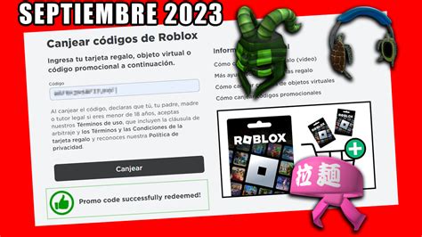 Canjear Promocodes De Roblox SEPTIEMBRE 2023 GamingTech