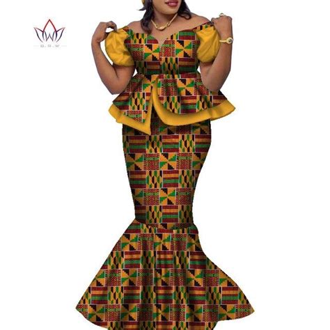 55 43US 28 OFF Bintarealwax Africa Style Two Piece Skirt Set Dashiki