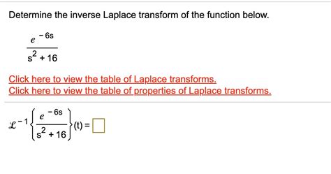 Solved Determine The Inverse Laplace Transform Of The Function Below