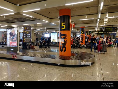 Baggage Conveyor Belts At The Airport Palma De Mallorca Spain 02 May