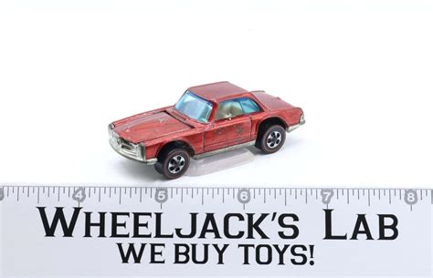 Mercedes Benz SL Red Redline Hot Wheels Mattel Vintage RL Wheeljack S Lab