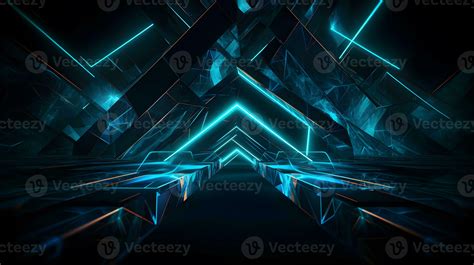 Abstract Geometric Neon Blue Background 23501294 Stock Photo At Vecteezy