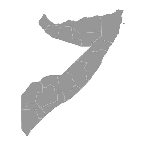 Premium Vector Somalia Map With Administrative Divisions Vector