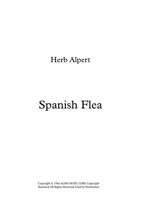 Spanish Flea Arr Vasyl Falbota By Herb Alpert The Tijuana Brass