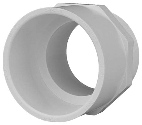 Charlotte Pipe Pvc 02109 1800ha Male Adapter Pipe Fitting White 3 Inch Traditional