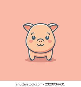 Cute Pig Illustration Pig Kawaii Chibi Stock Vector Royalty Free